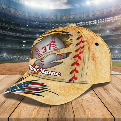 3D Classic Cap Baseball Personalized Name Cap 4 Lasfour CA0605