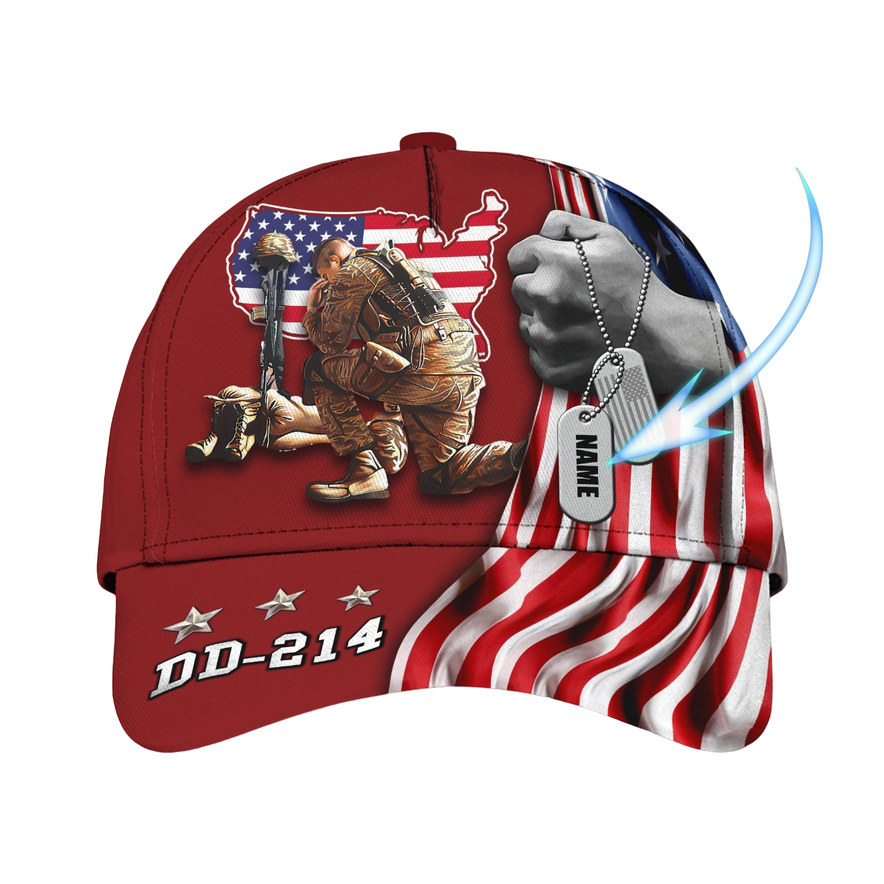 Custom 3D Baseball Cap Hat For Veteran, Dd 214 Cap Hat, Us American Veteran Classic Cap Hat CO0530