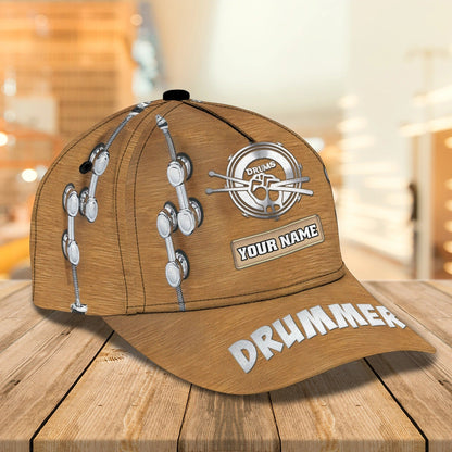 Personalized Baseball Cap Hat For Drummer Friend, To My Dad Drummer Gifts, My Son Drum Lover 3D Cap Hat Gift CO0452