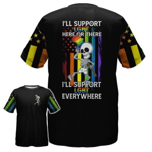 LGBT I’ll Support LGBT Everywhere 3D All Over Printed Shirts For Ally, Pride Month Gifts LO0932