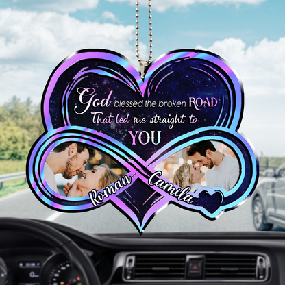 God Blessed The Broken Road Infinity Personalized Ornament OO0081