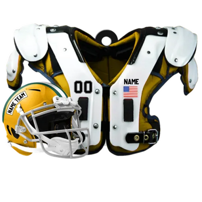 American Football Shoulder Pads Helmet Personalized Ornament Gift For Football Player Football Lovers OO1835