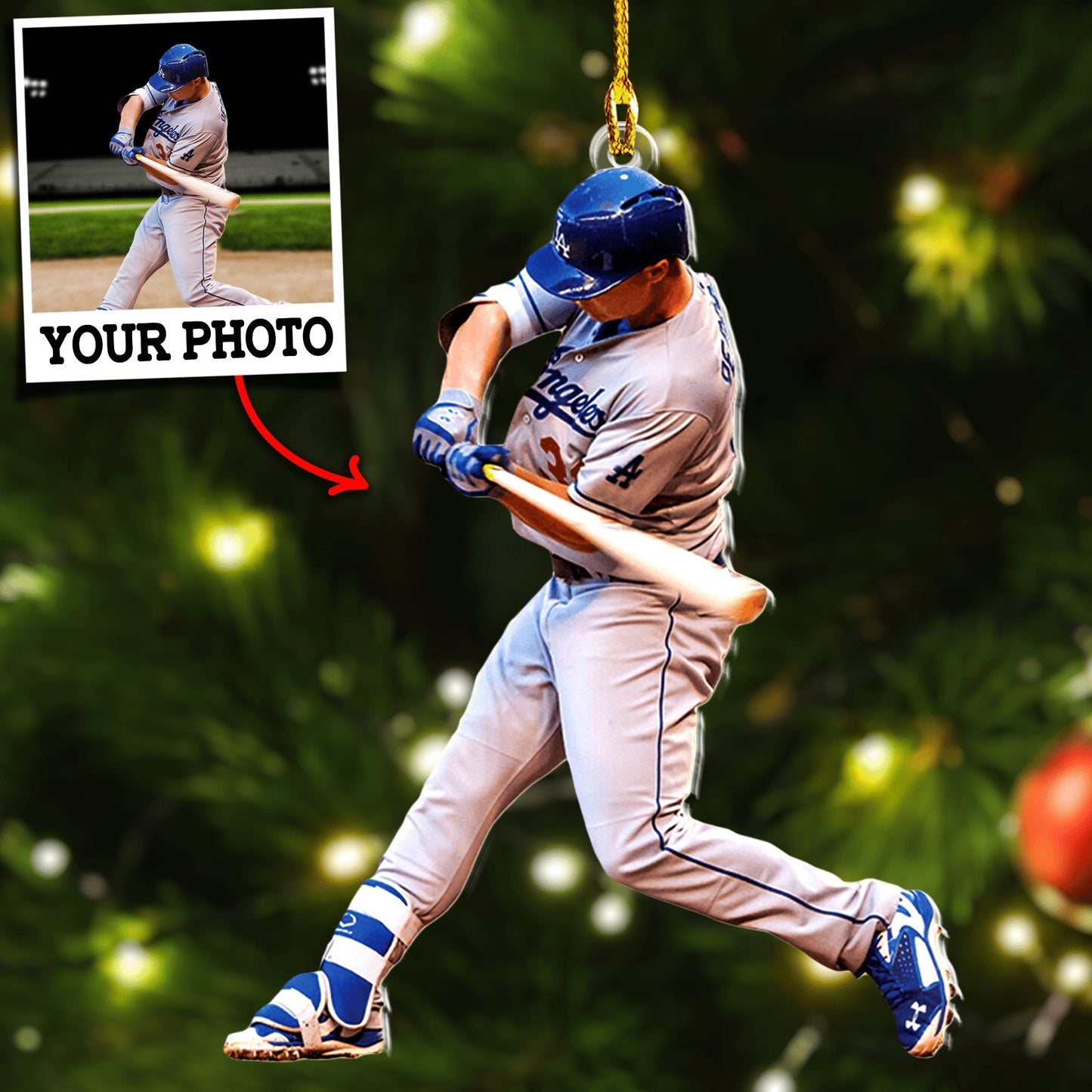 Custom Photo Ornament Gift For Baseball Player - Personalized Photo Ornament Gift For Baseball Lovers - Baseball Team Ornament OO1829