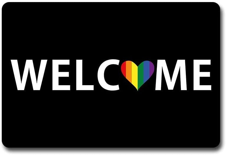 Gay Pride Doormat Rainbow Welcome Mat Gay Gift Doormat Entrance Floor Mat For Lgbt LO1265