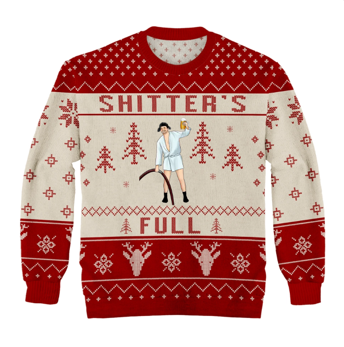 Shitter's Full Ugly Christmas Sweater - Personalized Wool Sweater, All Over Print Sweatshirt SO0937