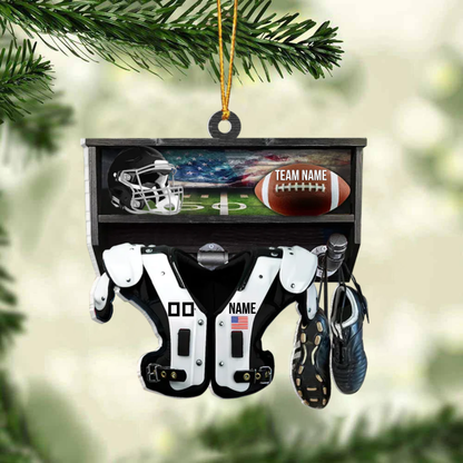 Personalized Ornament American Football Christmas Ornament For Football Lovers Football Player SO0695