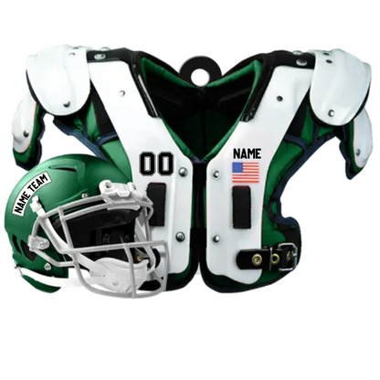 American Football Shoulder Pads Helmet Personalized Ornament Gift For Football Player Football Lovers OO1835