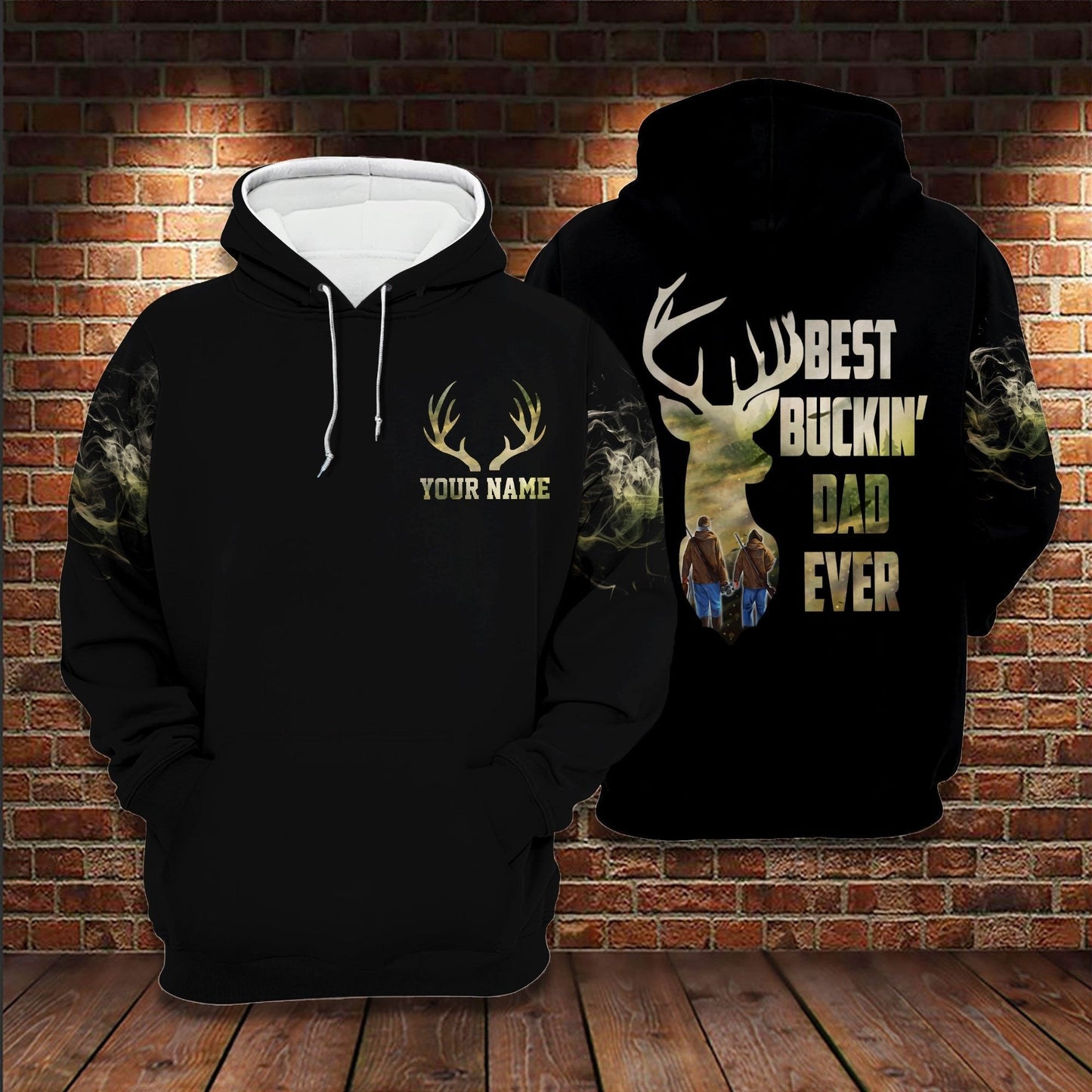 Custom Hunting Best Buckin’ Dad Ever 3D All Over Printed Shirt Hoodie, Father’S Day Gift From Daughter Son TO0108