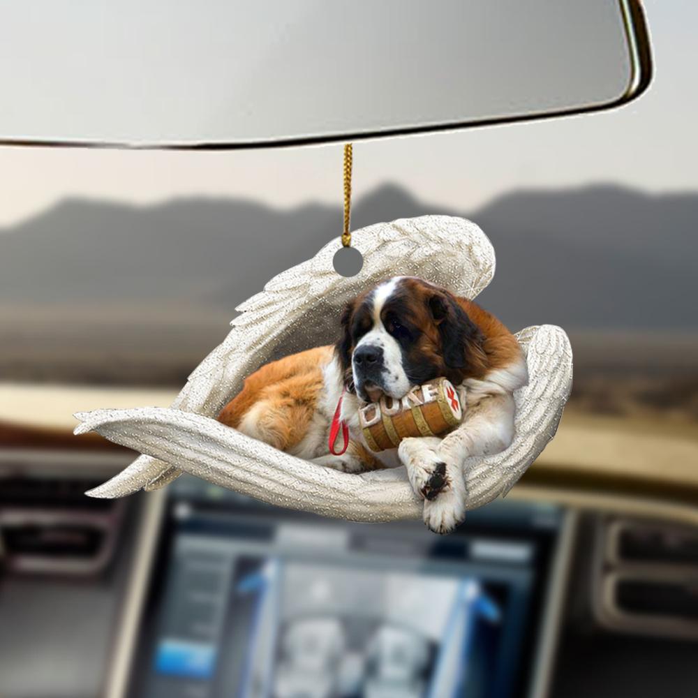 St Bernard sleeping angel St Bernard lovers dog lovers ornament SO1443