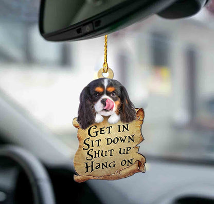 Cavalier King Charles Spaniel get in two sided ornament OO0181