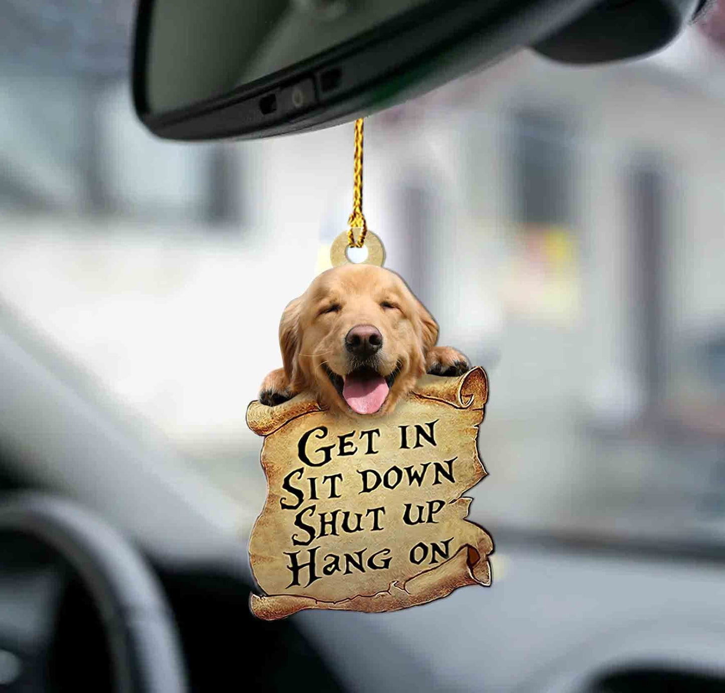 Golden retriever get in golden retriever lover two sided ornament SO1437