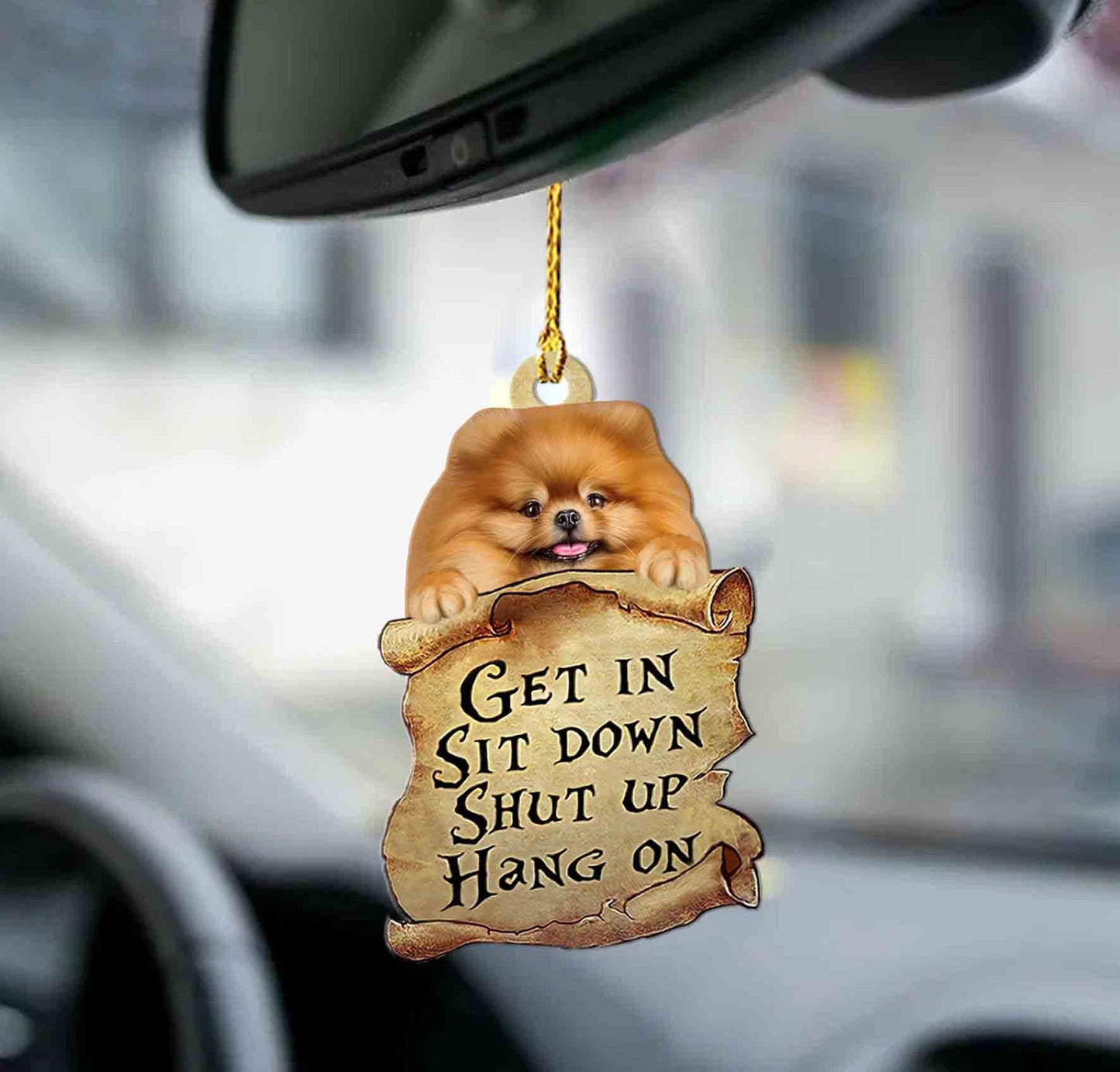 Pomeranian get in pomeranian lover two sided ornament OO0173