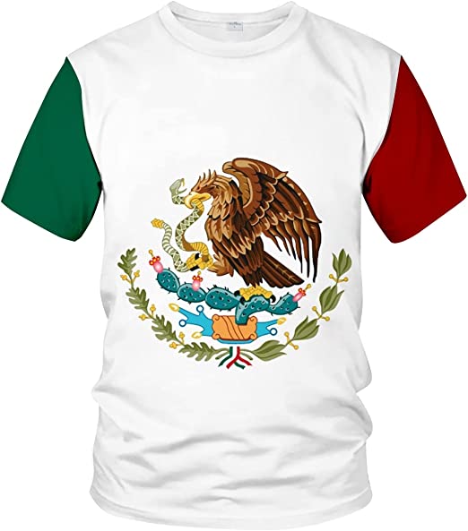 3D All Over Print Men Mexico Flag T-Shirt Novelty Printing, Mexico Shirt, Flag Shirt TO3061