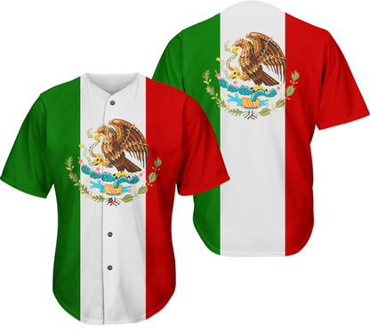 Gold Mexico Eagle Baseball Jersey, Pride American Shirt, Gift for Men SO0036