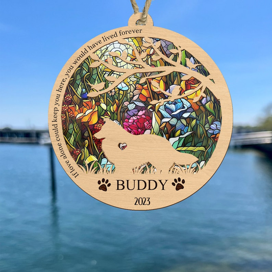 Shetland Sheepdog Suncatcher Ornament, Pet Memorial Suncatcher, Custom Pet Name And Date Suncatcher OA0117