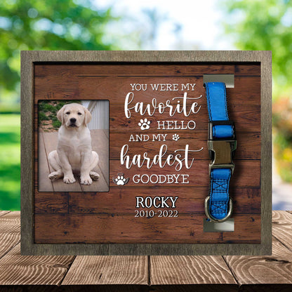 They Walk Beside Us Every Day, Pet Memorial Picture Frame, Memorial Plaques Personalized SO0352