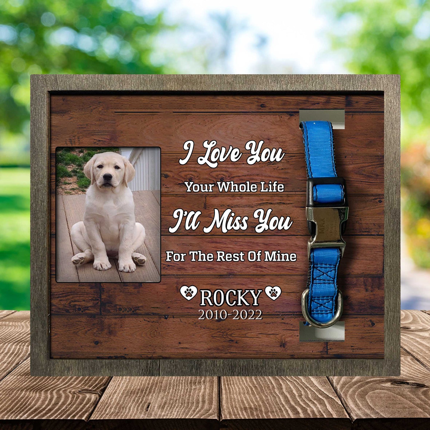 They Walk Beside Us Every Day, Pet Memorial Picture Frame, Memorial Plaques Personalized SO0352