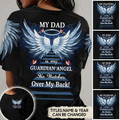 My Love Is My Guardian Angel Personalized All Over Print Zipper Hoodie SO1512