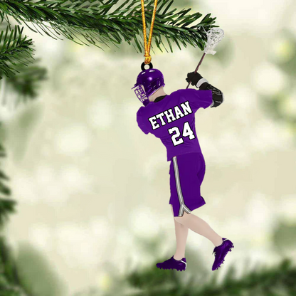 Custom Personalized Lacrosse Players Christmas Ornament, Gift for Lacrosse Lovers-2 SO0966