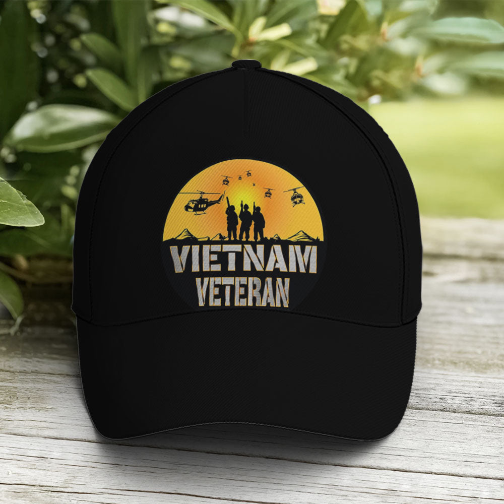 Vietnam Veteran Soldiers Black Baseball Cap Lasfour CO0905