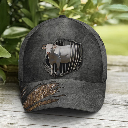 Cattle White Cow Farming Baseball Cap Lasfour CO0863