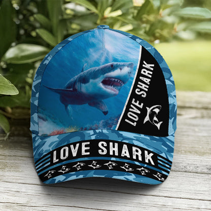 Love Shark Great White Shark Ocean Theme Baseball Cap Lasfour CO0720