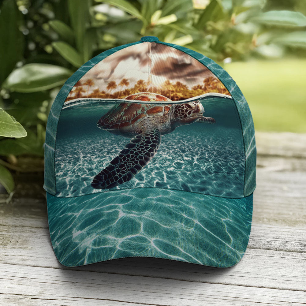 Sea Turtle Ocean Theme Baseball Cap Lasfour CO0839