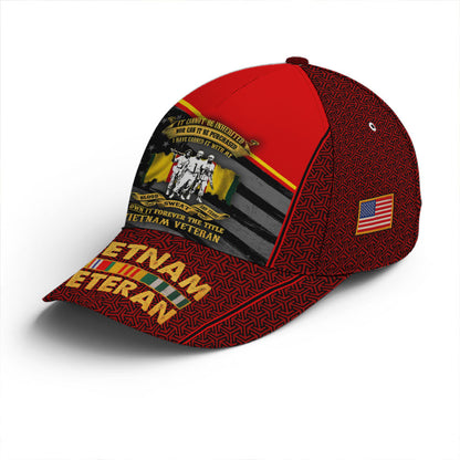 Vietnam Veteran Blood Sweet And Tears Baseball Cap Lasfour CO0161