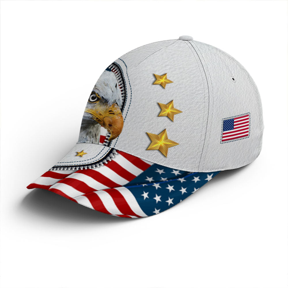 Eagle And US Flag Baseball Cap Lasfour CO0712