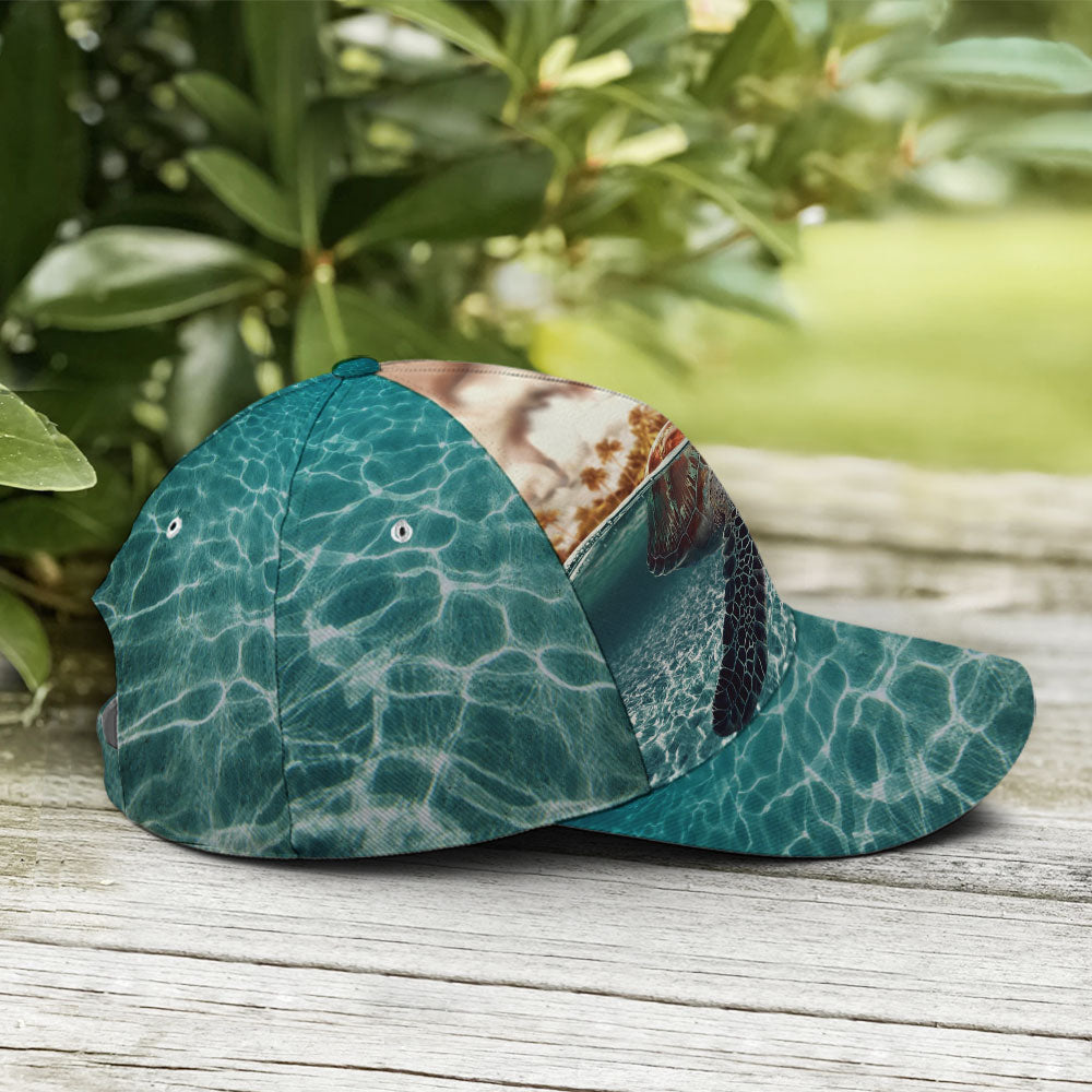 Sea Turtle Ocean Theme Baseball Cap Lasfour CO0839