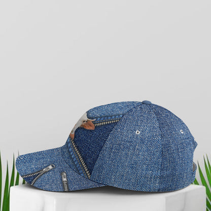 Cow Jean Zipper Style Baseball Cap Lasfour CO0813