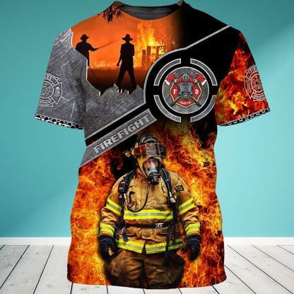 Proud To Be Firefighter US Smoke 3D Shirt, Attractive Apparel For Firefighter Lovers TO3298