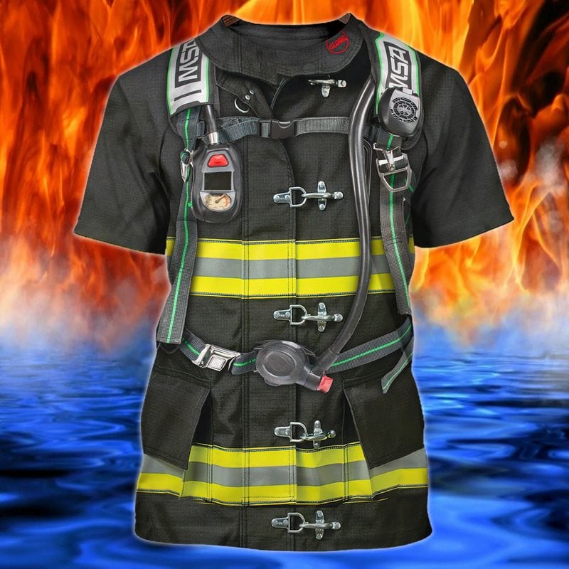 3D All Over Print Equipment Fire Tool Tee Shirt, Best Firefighter Apparel For Firefighter Lovers TO3300