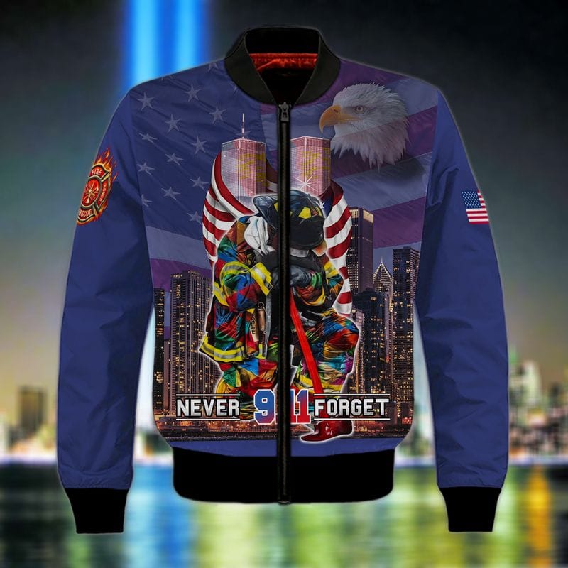 Lasfour Firefighter Custom Shirt Never Forget 9-11 All Gave Some Some Gave All Personalized Gift TO3279