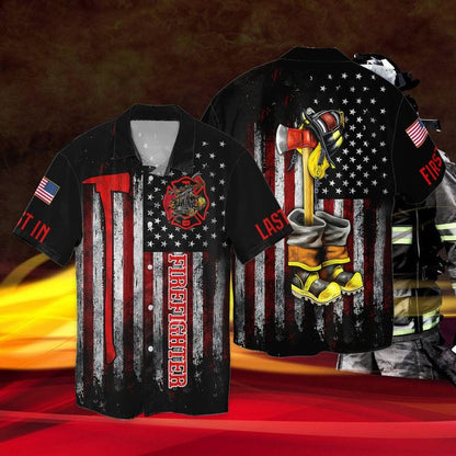 Firefighter First In Last Out Us 3D TShirt, Firefighter in My Heart With Red Axe Shirt TO3293