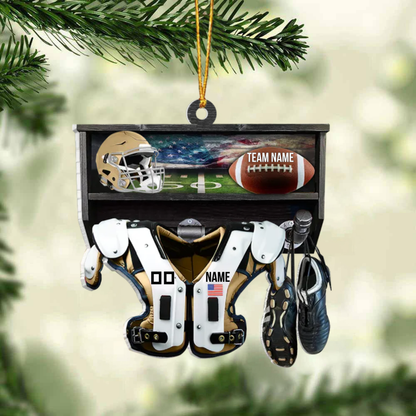 Personalized Ornament American Football Christmas Ornament For Football Lovers Football Player SO0695