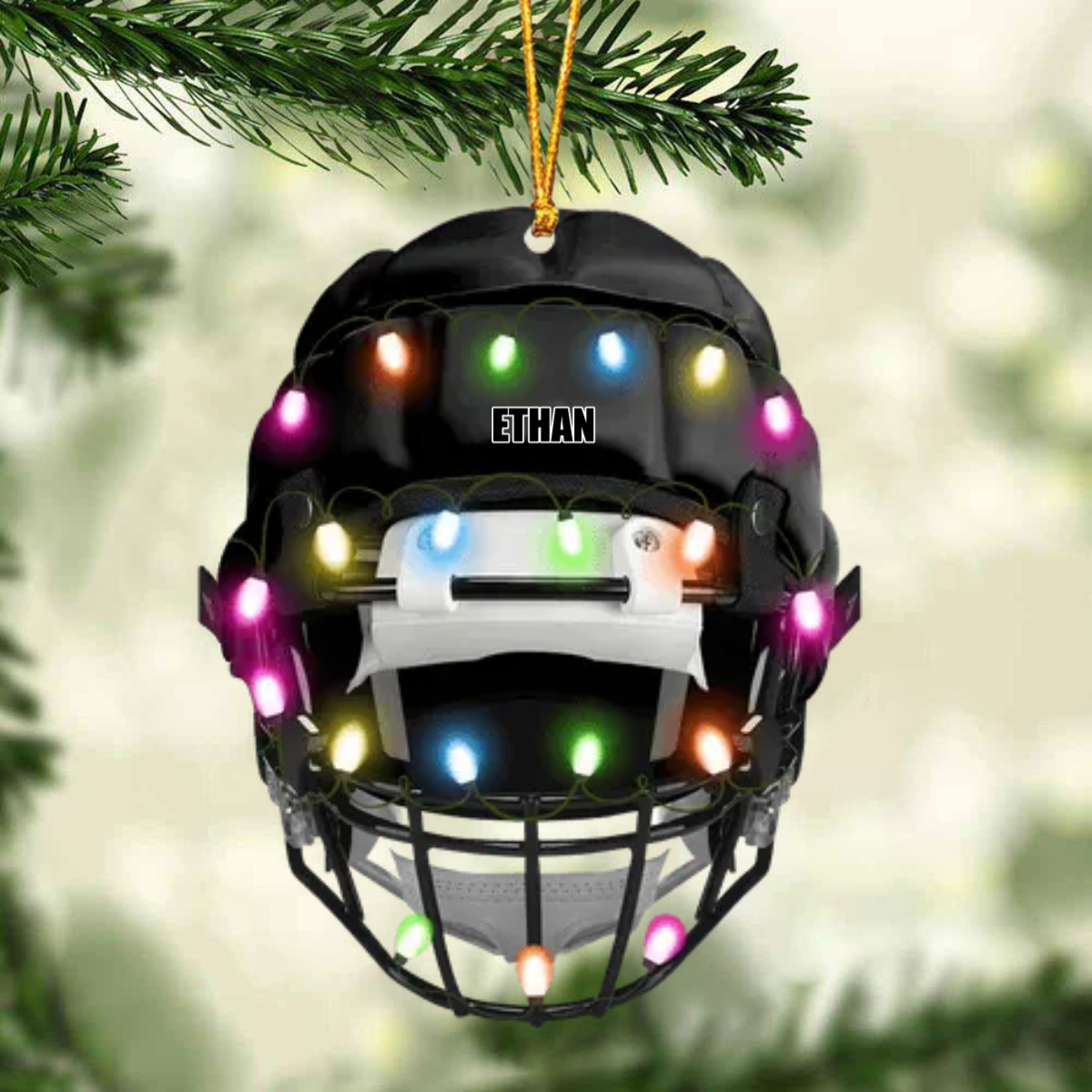 American Football Helmet - Personalized Christmas Ornament, Gift for American Football Lover, Fan OO1833