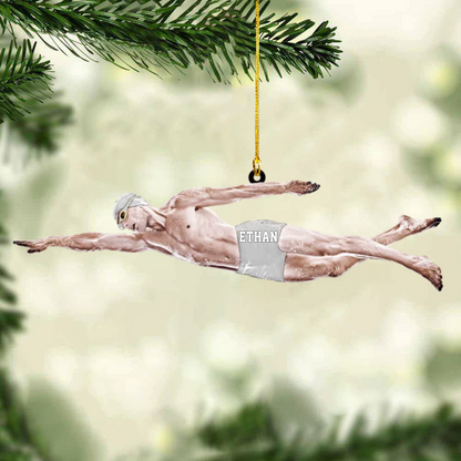 Personalized Male Swimmer Acrylic Ornament, Gift For Swimming Lovers/Swimmer SO0967