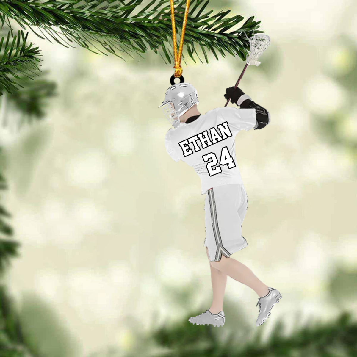 Custom Personalized Lacrosse Players Christmas Ornament, Gift for Lacrosse Lovers-2 SO0966