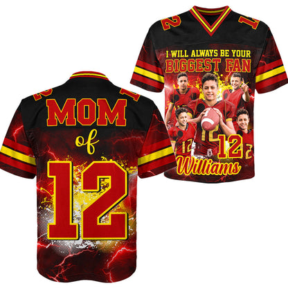 I Will Always Be Your Biggest Fan Custom Photo Football Jersey, Game Day Shirt For Football FB0001