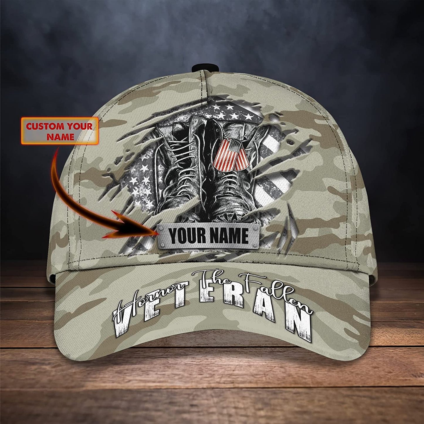 Personalized Hat 3D Veteran, Honor The Fallen Veteran 3D Cap, Gift For Veteran CA0241