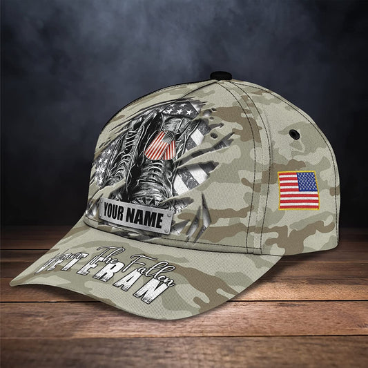 Personalized Hat 3D Veteran, Honor The Fallen Veteran 3D Cap, Gift For Veteran CA0241