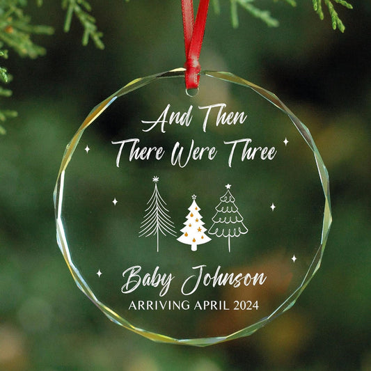 Personalized Pregnancy Announcement Ornament, New Mommy Daddy, Baby Coming Soon Ornaments, Keepsake Gift for Expecting Parents OA0020