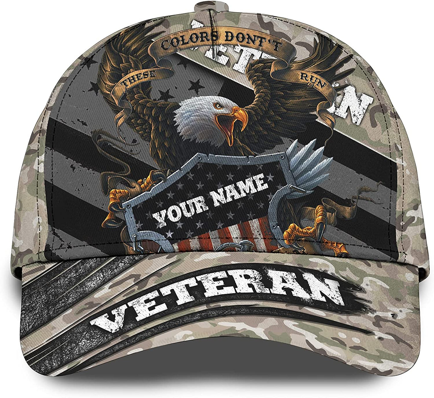 Personalized Name Veteran 3D Cap, Gift For Veteran Day, Father's Day Gift CA0261