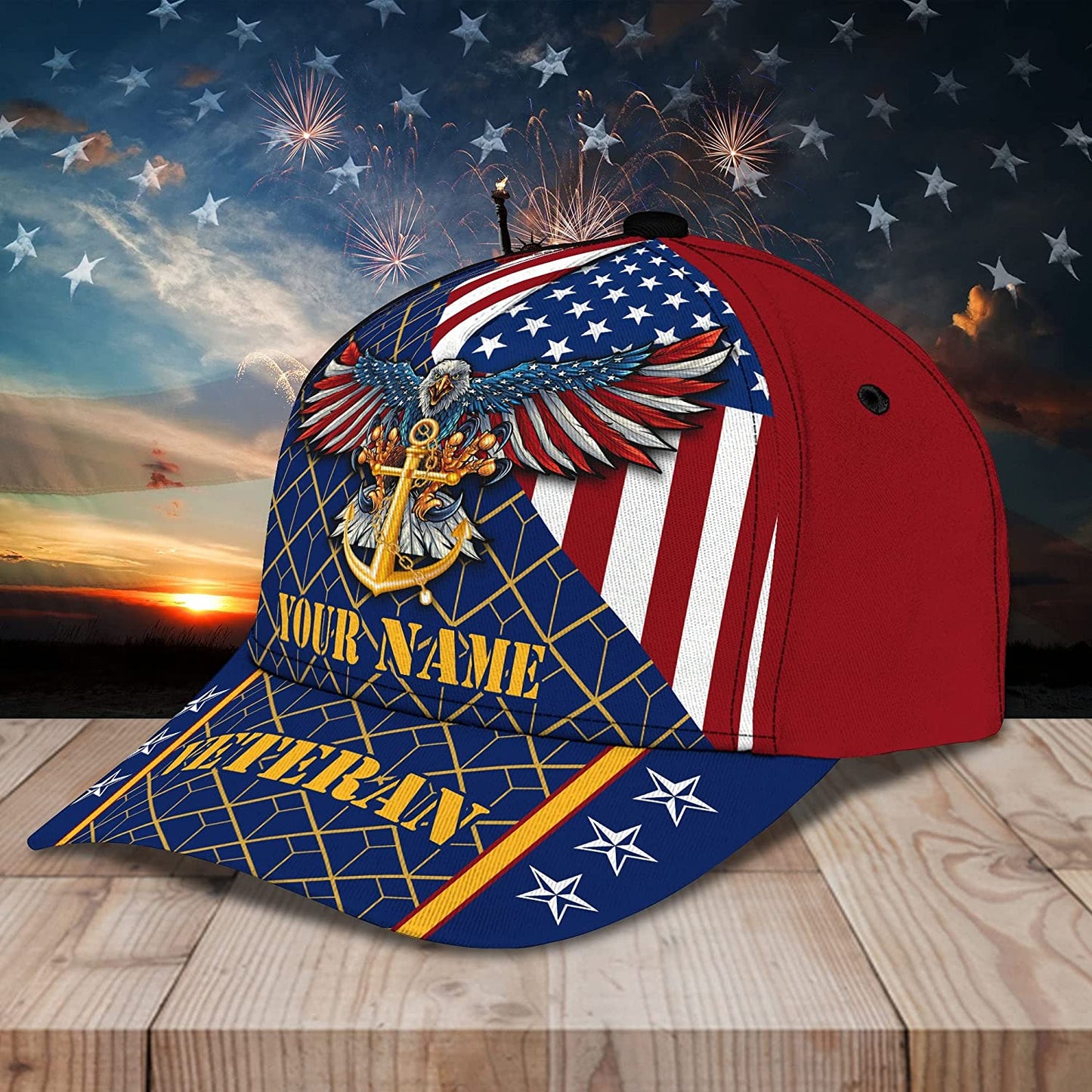 Personalized Name 3D Printed Unisex Cap Hat Veteran Personalized Name Cap, Gift For Veteran CA0247