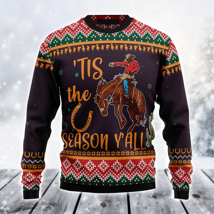 Cowboy Ugly Christmas Sweater, Cowboy Season Christmas Pattern Ugly Sweater For Men & Women - Best Gift For Christmas, Friends, Cowboy SO1165