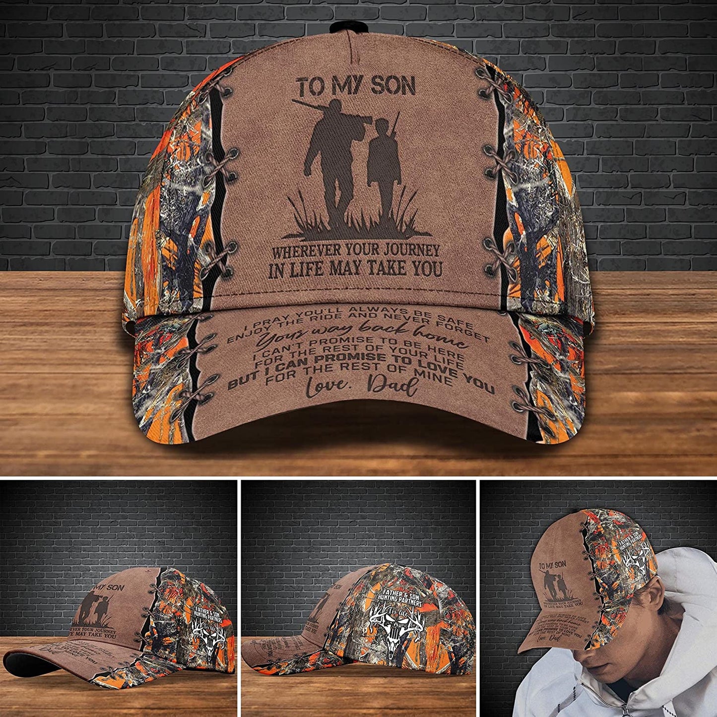 To My Son Cap, Gift For Son From Dad, Hunting Family Cap, Hunting Camo Cap CA0021