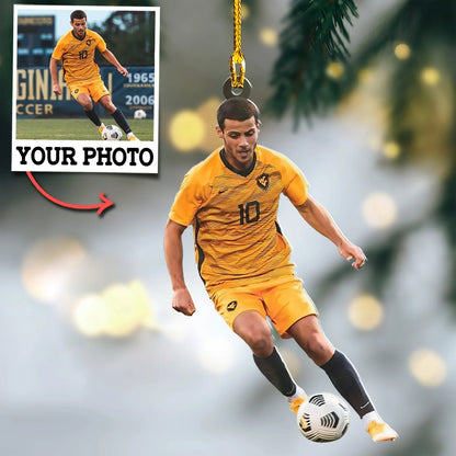 Custom Photo Ornament Gift For Soccer Player - Personalized Upload Photo Soccer Team Ornament Gift For Soccer Lovers SO0839