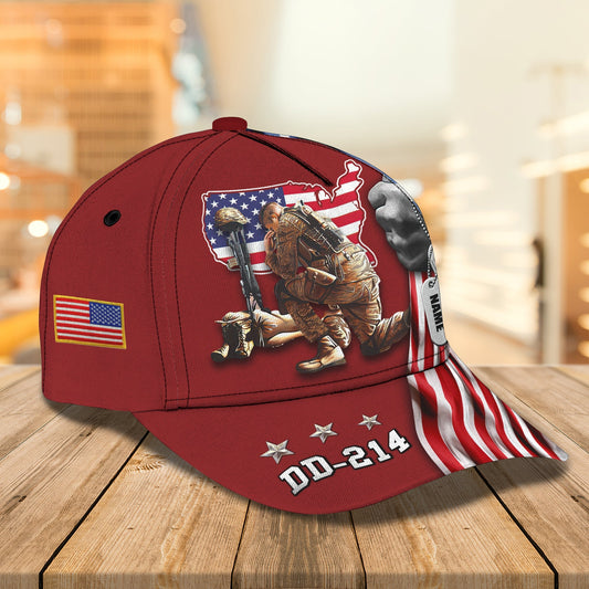 3D Classic Cap Veteran Dd214 Personalized Name Cap 14 Lasfour CA2478