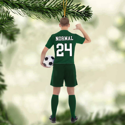 Personalized Ornament Soccer Player Acrylic Ornament 2 Sides Christmas Ornament For Soccer Lovers OO1814